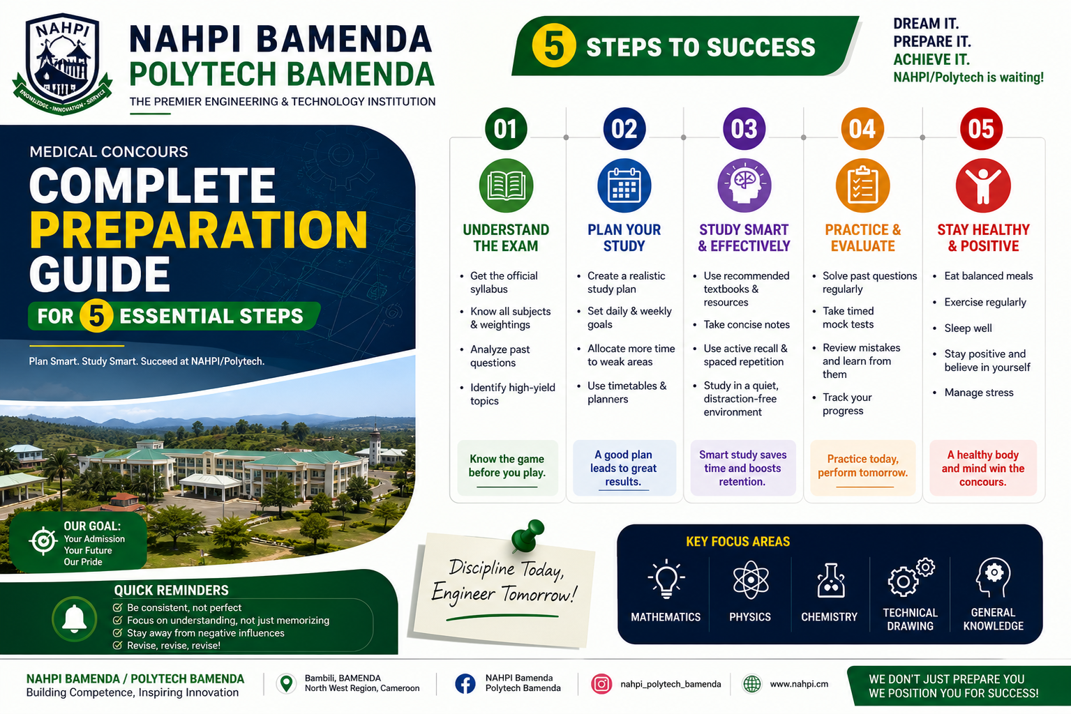 nahpi bamenda concours preparation guide past questions national higher polytechnic institute