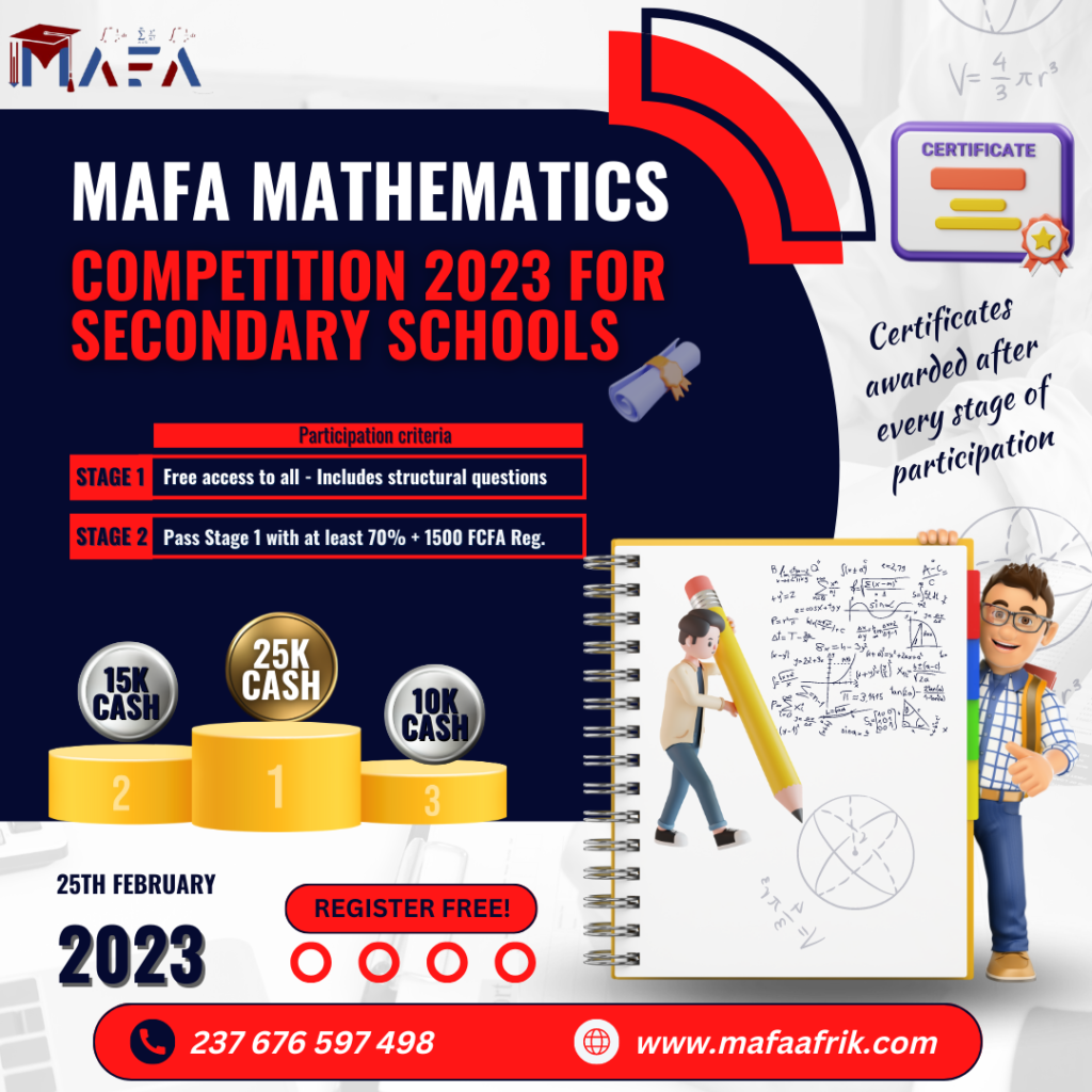 MAFA Mathematics Competition For Secondary Schools In Cameroon e learning for africa