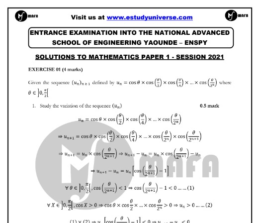 THE NATIONAL ADVANCED SCHOOL OF ENGINEERING YAOUNDE