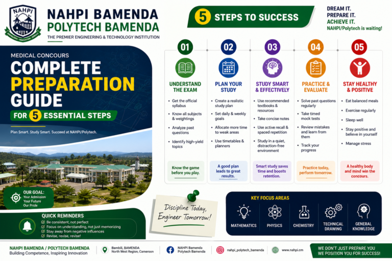 nahpi bamenda concours preparation guide past questions national higher polytechnic institute