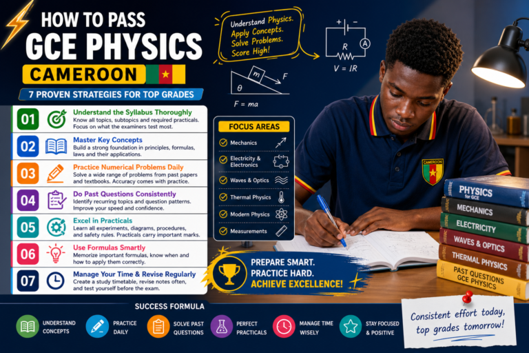 how to pass gce physics cameroon past questions study guide