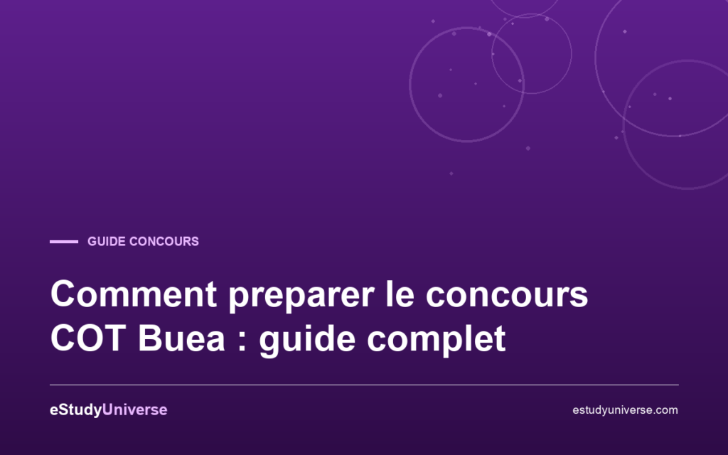 Comment preparer le concours COT Buea : guide complet