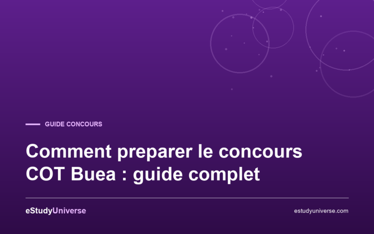 Comment preparer le concours COT Buea : guide complet