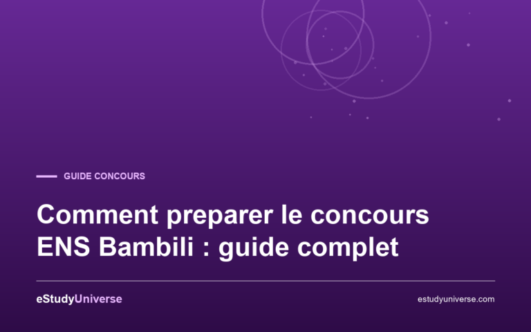 Comment preparer le concours ENS Bambili : guide complet