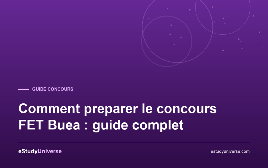 Comment preparer le concours FET Buea : guide complet