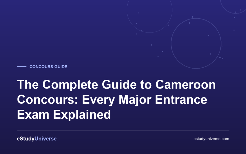 The Complete Guide to Cameroon Concours: Every Major Entrance Exam Explained