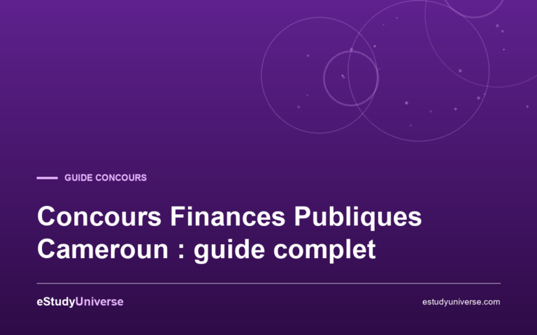Concours Finances Publiques Cameroun : guide complet