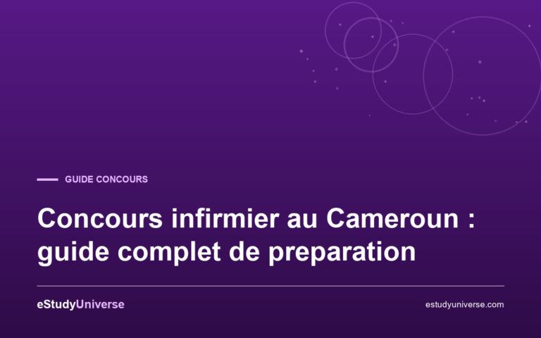 Concours infirmier au Cameroun : guide complet de preparation