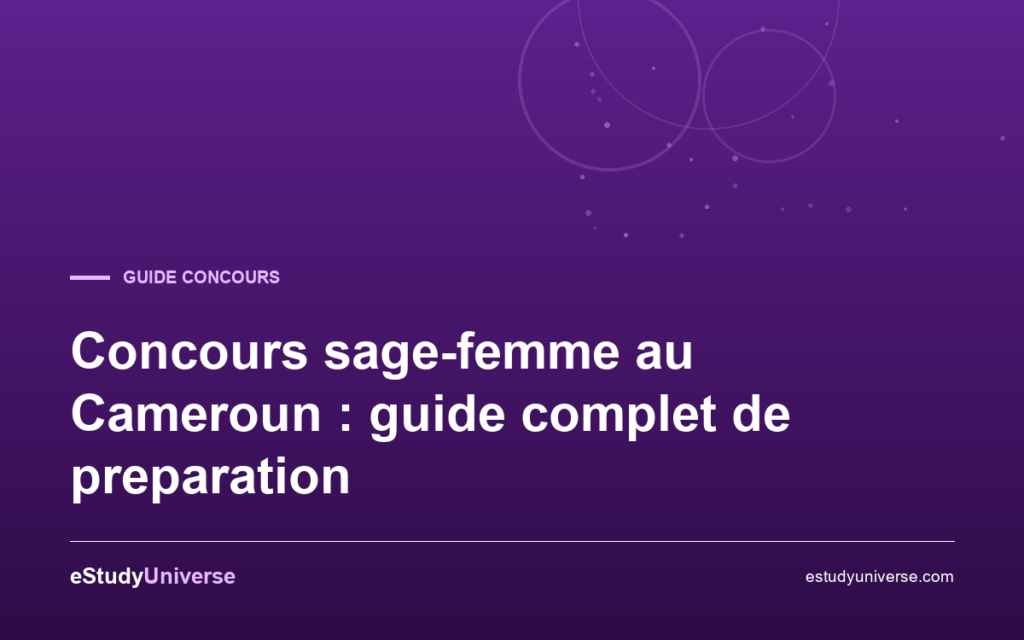 Concours sage-femme Cameroun : écoles et préparation 1 Concours sage-femme au Cameroun : guide complet de preparation
