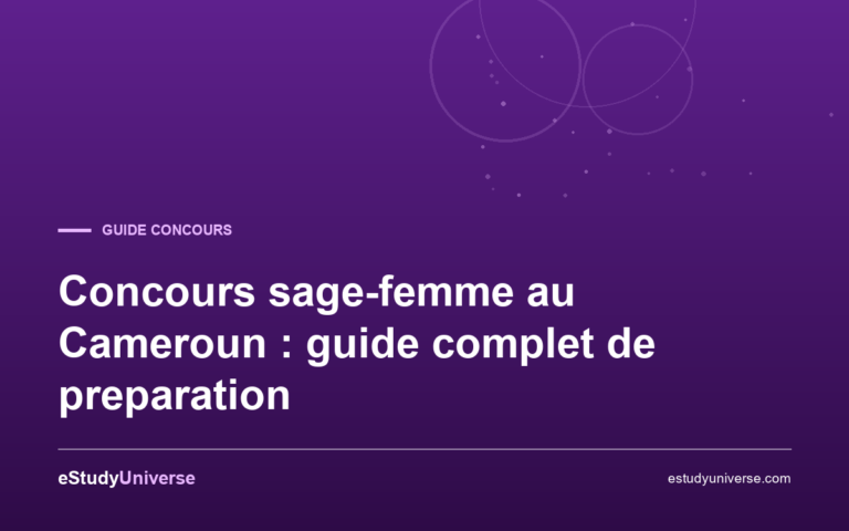 Concours sage-femme au Cameroun : guide complet de preparation
