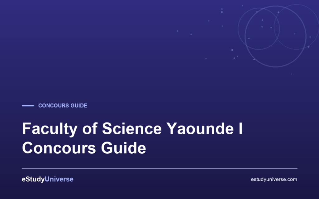 Faculty of Science Yaounde I Concours Guide 29 Faculty of Science Yaounde I Concours Guide