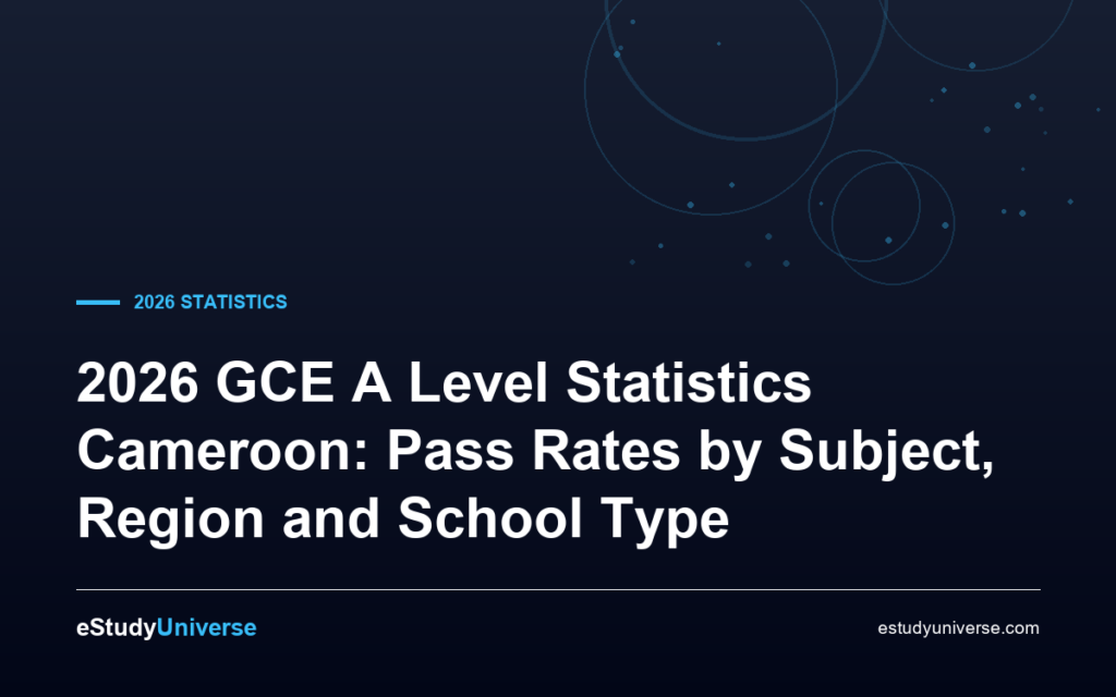 2026 GCE A Level Statistics Cameroon: Pass Rates by Subject, Region and School Type