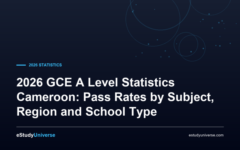2026 GCE A Level Statistics Cameroon: Pass Rates by Subject, Region and School Type