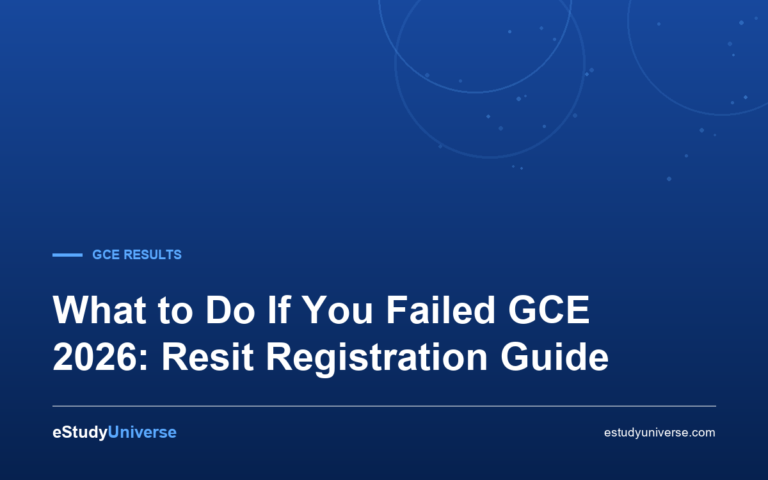 What to Do If You Failed GCE 2026: Resit Registration Guide