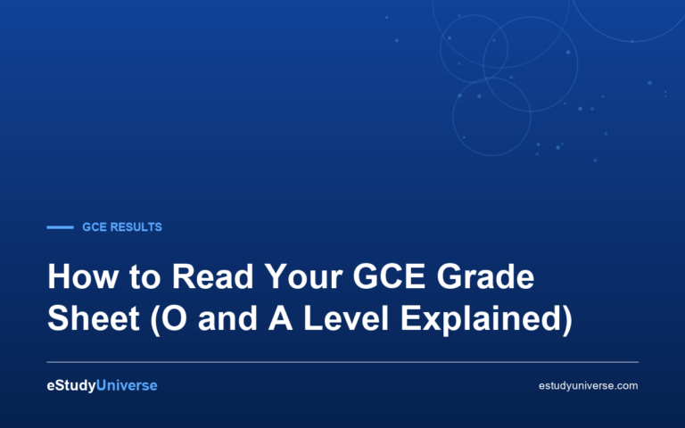 How to Read Your GCE Grade Sheet (O and A Level Explained)