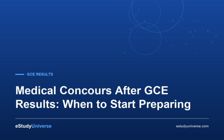 Medical Concours After GCE Results: When to Start Preparing